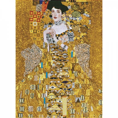 Diamond Dotz, Žena v gold, 91 x 67 cm