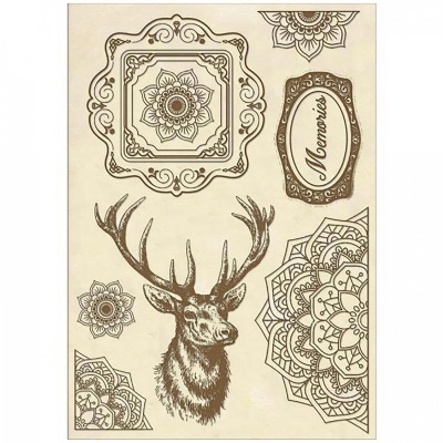 Dřevěné výřezy, A5, Cosmos deer