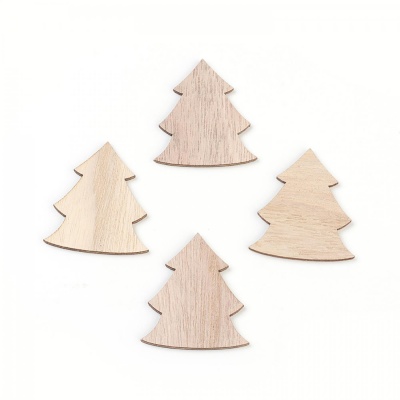 Dřevěný výřez, Vánoční stromky, 5 cm