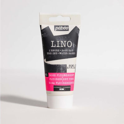 Linorytová barva PEBEO LINOCUT - fluorescenční růžová, 80 ml 