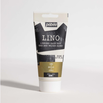 Linorytová barva PEBEO LINOCUT - zlatá, 80 ml 
