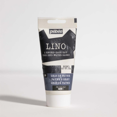 Linorytová barva PEBEO LINOCUT - paynes grey, 80 ml 