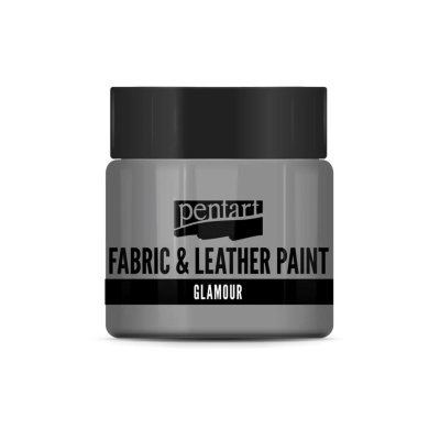 Barva na textil a kůži, glamour, 50 ml, stříbrná