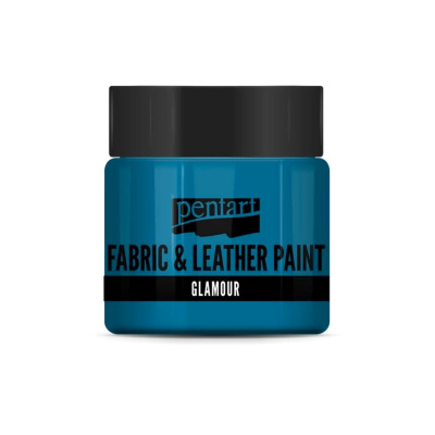 Barva na textil a kůži, glamour, 50 ml, stříbrnomodrá