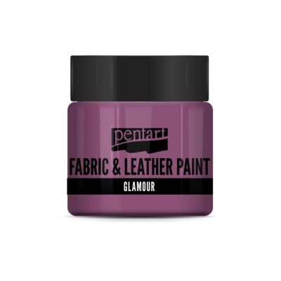 Barva na textil a kůži, glamour, 50 ml, striebornoružová