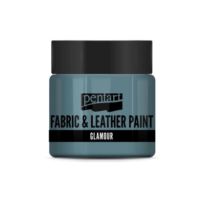 Barva na textil a kůži, glamour, 50 ml, striebornotyrkys