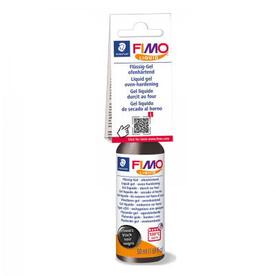 FIMO Liquid Deco Gel 50 ml, tekutý polymer, černý