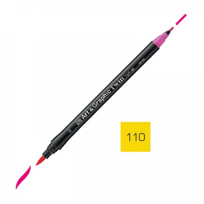 Kuretake, Art & Graphic Twin, 110 Mid Yellow