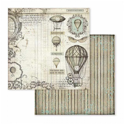 Oboustranný papír, 30,5 x 30,5 cm, Air baloon