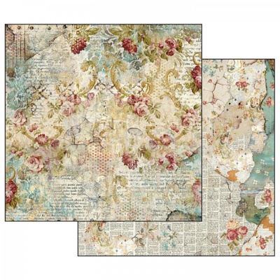 Oboustranný papír, 30,5 x 30,5 cm, Floral texture