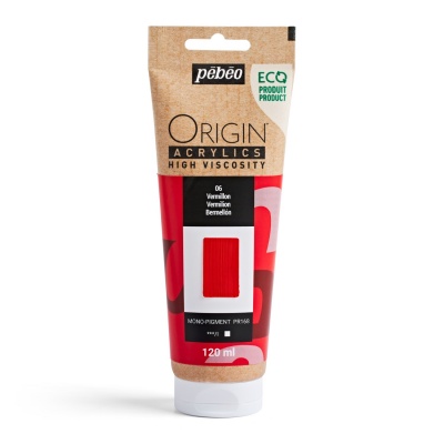 Origin Akrylové barvy, 120 ml, vermilion