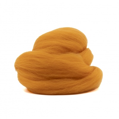 Ovčie rúno na plstenie česané, 20 g, 40 oranžová