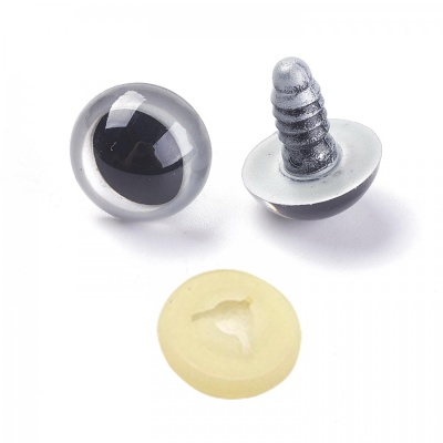 Plastové bezpečnostní oči 18,5 mm šedé