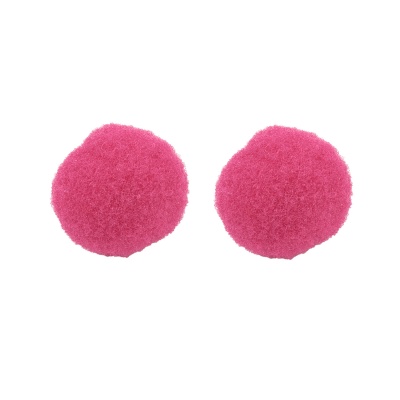 Pom pom kulička, 25 mm, fuchsie, 10 ks