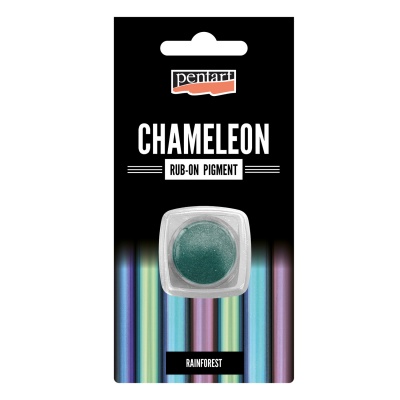 Rub-on pigmentový prášek, chameleon-chromový efekt, 0,5 g, deštný prales