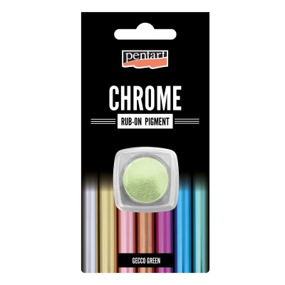 Rub-on pigmentový prášek, barevný-chromový efekt, 0,5 g, zelená gecco
