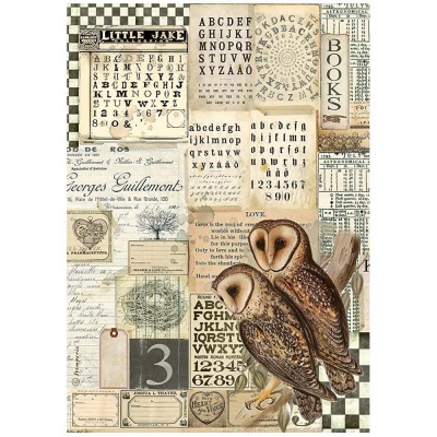 Rýžový papír, A4, Alchemy owls