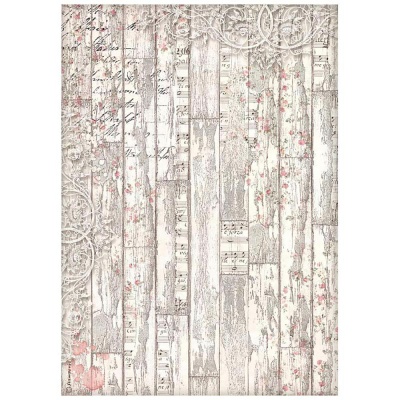 Rýžový papír, A4, Sweet Winter wood pattern