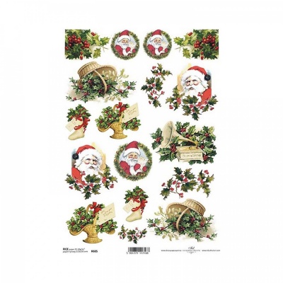 Ryžový papier na decoupage, A4, vianočné motívy 4