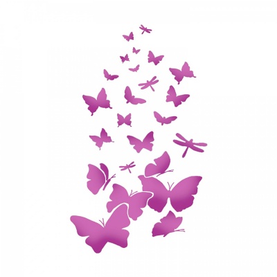 Šablona, Stamper, 21 x 29,7 cm, Butterflies