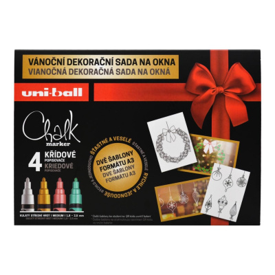 Sada kriedových fixiek, UNI Chalk 5M, 1,8 - 2,5 mm, TRADITIONAL