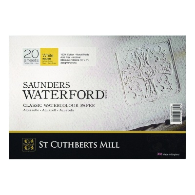 Saunders Waterford blok, 26 x 18, cm, 20 listů, White, Rough