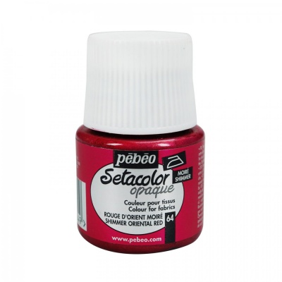 Setacolor opaque 45 ml, 64 Shimmer oriental red