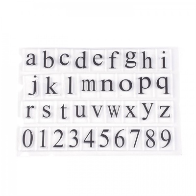 Silikonové razítka, sada, malá abeceda