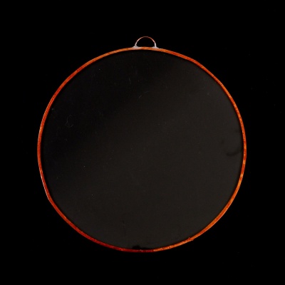 Skleněná tabulka s páskou, kruh, 12 cm