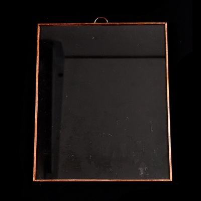 Skleněná tabulka s páskou, čtverec, 8 x 8 cm