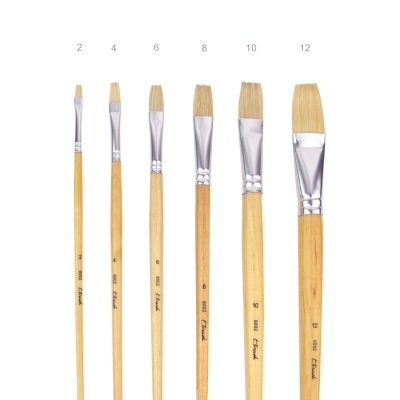 Štetec t-brush 6002, white bristle, plochý n° 2