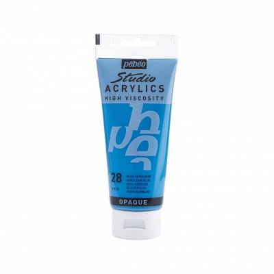 Studio Acrylics 100 ml, 28 Cerulean blue