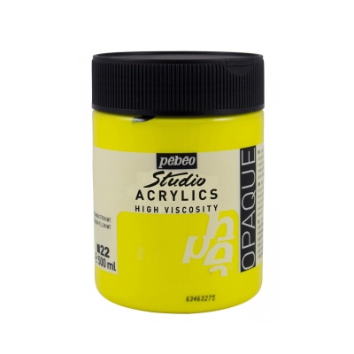 Studijní akrylové barvy 500 ml, 22 citronově kadmiově žlutý odstín