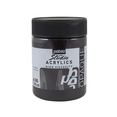 Studio Acrylics 500 ml, 26 Mars black
