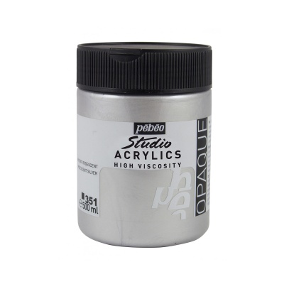 Studio Acrylics 500 ml, 351 Silver