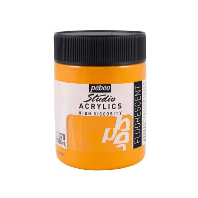 Studio Acrylics 500 ml, 370  Fluorescent orange