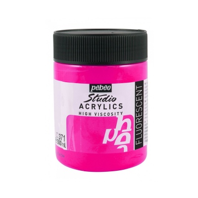 Studio Acrylics 500 ml, 371 Fluorescent pink