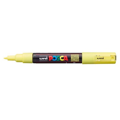 Popisovač Uni Posca PC-1M, 0,7 mm, pastelově žlutý