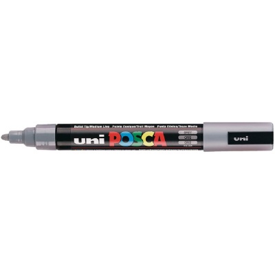 Popisovač Uni Posca PC-5M, 2,5 mm, šedý