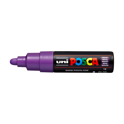 Popisovač Uni Posca PC-7M, 4,5-5,5 mm, fialový 