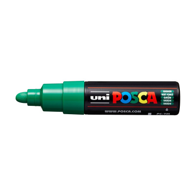 Popisovač Uni Posca PC-7M, 4,5-5,5 mm, zelený 