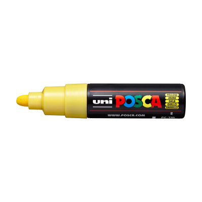 Popisovač Uni Posca PC-7M, 4,5-5,5 mm, žlutý 
