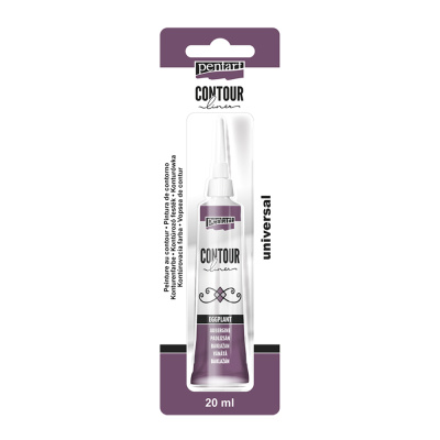 Univerzální konturovací barva 20 ml třpytivá lilek