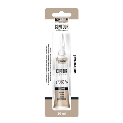 Univerzální konturovací barva 20 ml třpytky, lískový oříšek