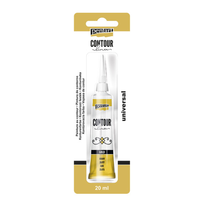 Univerzální konturovací barva 20 ml metalická zlatá