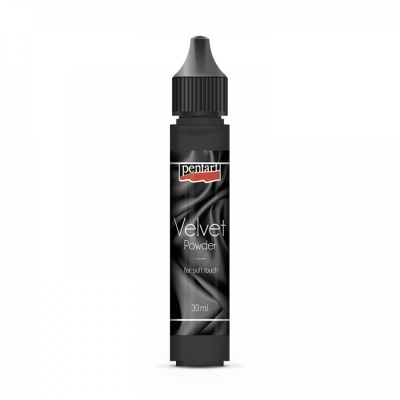 Sametový prášek, 30 ml, černá