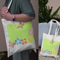 Malování na textil - ozdobte si plátěnou tašku