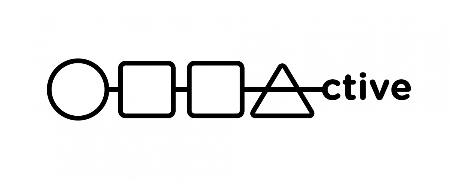 Logo creActive v černé obrysové linii jako pomůcka do velké letní soutěže.
