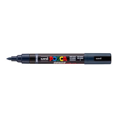 Popisovač UNI POSCA se štětcovým hrotem 1 - 4 mm, námořnický modrý