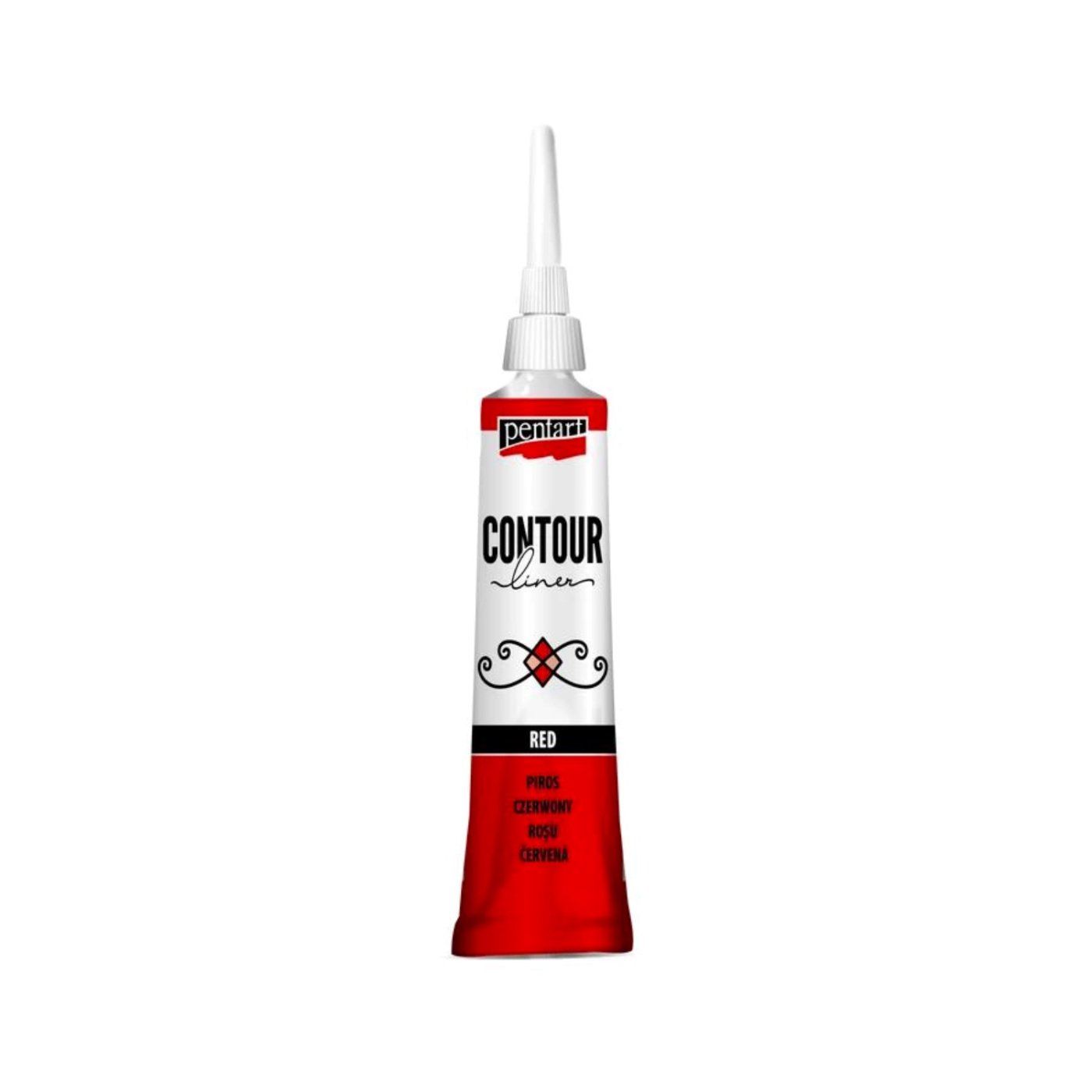 Univerzální konturovací barva 20 ml červená